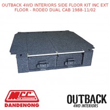OUTBACK 4WD INTERIORS SIDE FLOOR KIT INC EXT FLOOR - RODEO DUAL CAB 1988-11/02